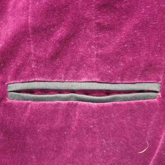 Trina Turk Velvet Blazer - Plum and Black - Picture 6 of 10